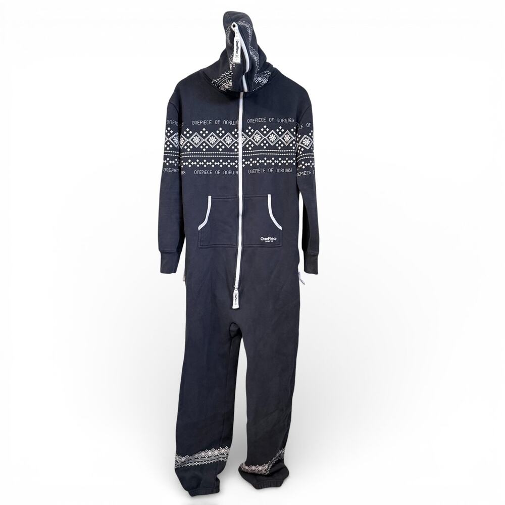 ONE PIECE NORWEGIAN ORIGINAL M UNISEX NAVY WHITE ALL IN ONE LOUNGEWEAR Heavy